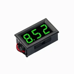 Enhanced Digital Voltmeter Voltage Panel Meter with Multi - Color LED Display - 0 - 100V Three Wire (Green)
