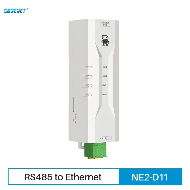 Serial Ethernet Module RS485 To Ethernet Server CDSENET NE2-D11 DC 8-28V TCP/UDP Modbus MQTT HTTP DNS DIN Rail Installation FOTA Remote Up