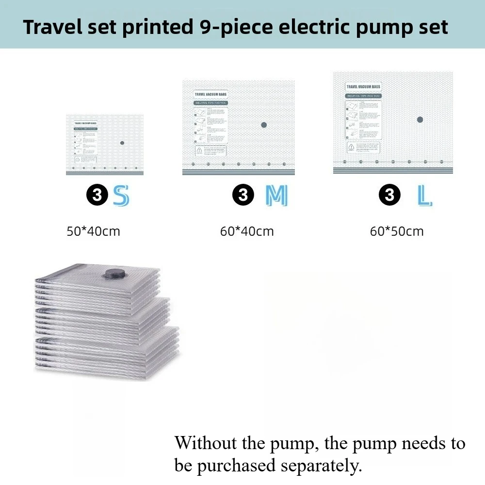 Space-Saving Compression Bags with Electric Pump - Durable Storage Solution