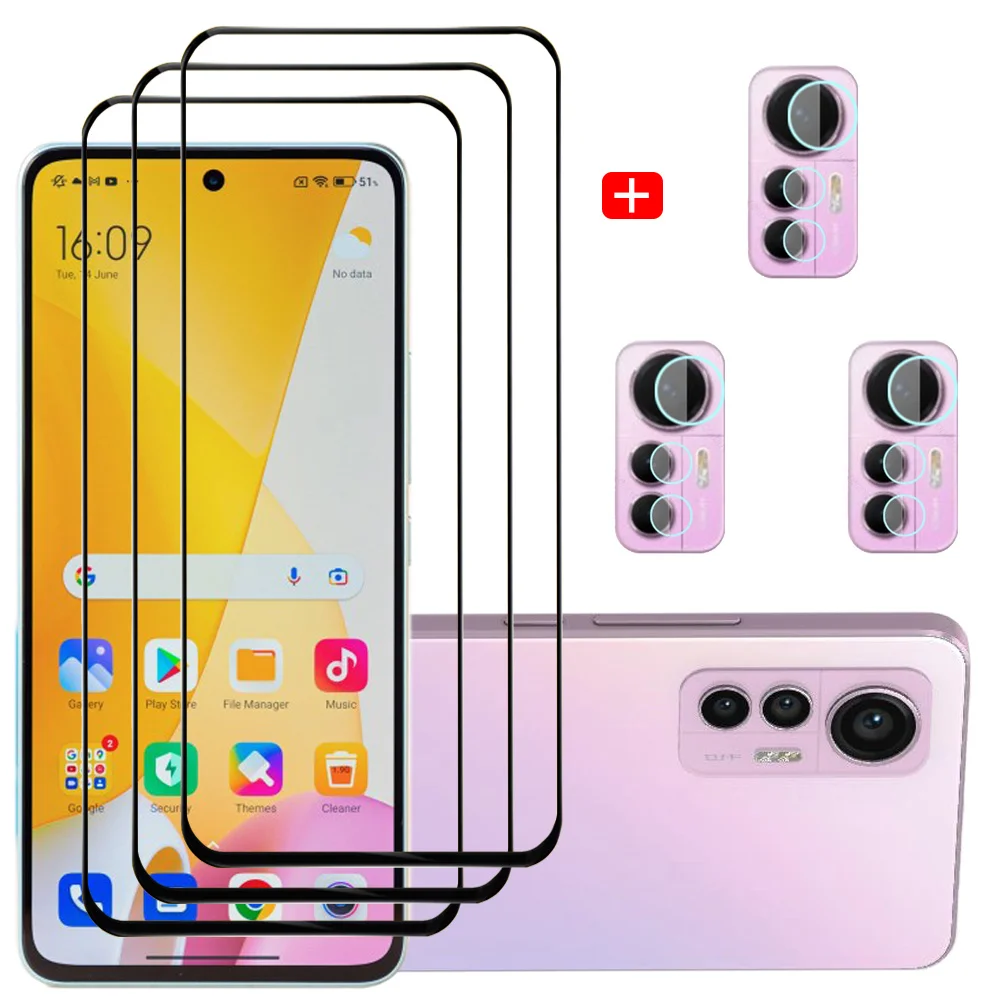 Pellicola,Per Xiaomi 12 Lite Vetro Temperato Mi 12Lite Glass Xiaomi Mi 13 11 Lite 5G Ne Screen Protector Xiaomi 11T 12T Pro Pellicola Protettiva Telef