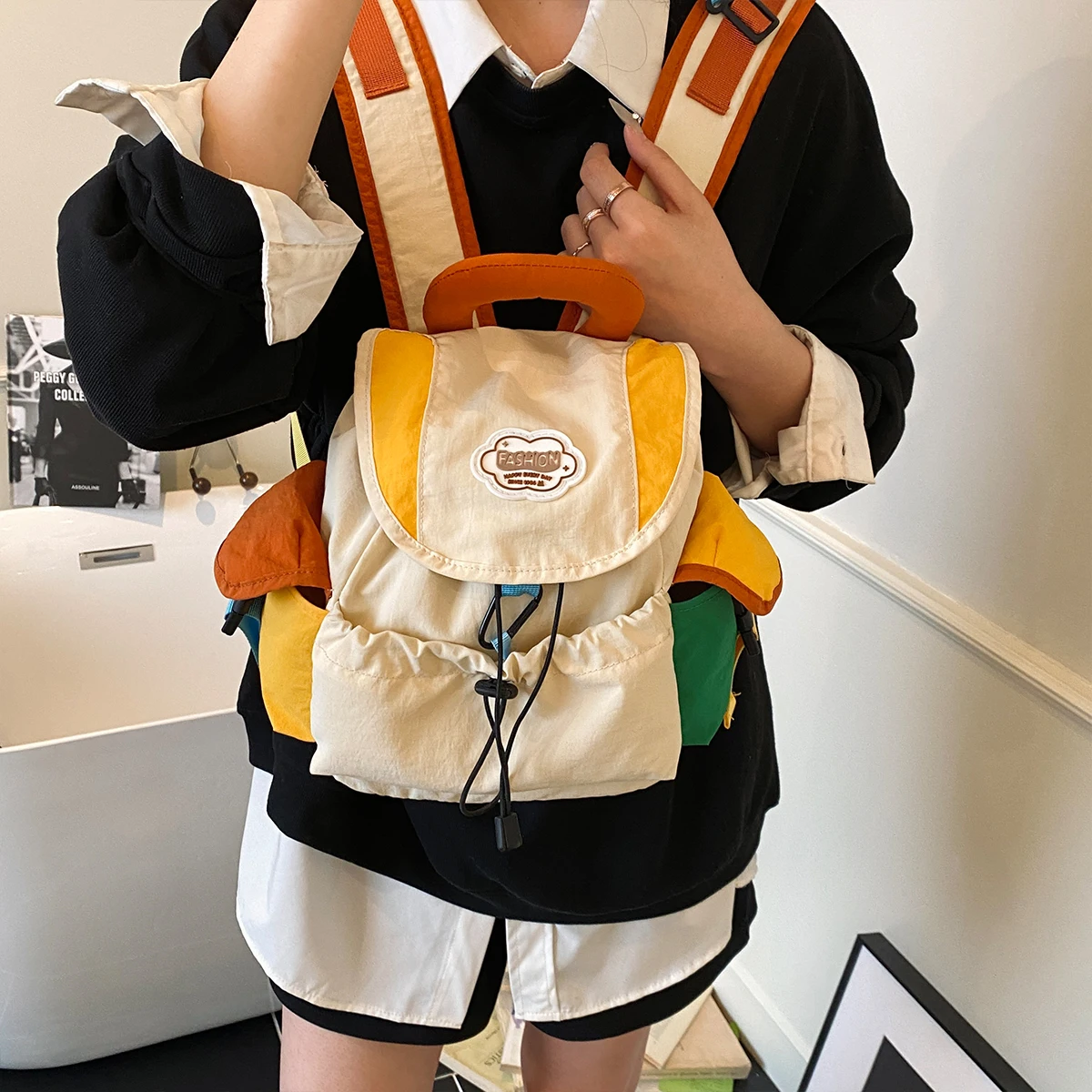 Casual Lightweight Outdoor Mountaineering Travel Backpack Women's Casual Mini Backpack American Mini Small School Bag Men's Hiking Shopping Play Student Class