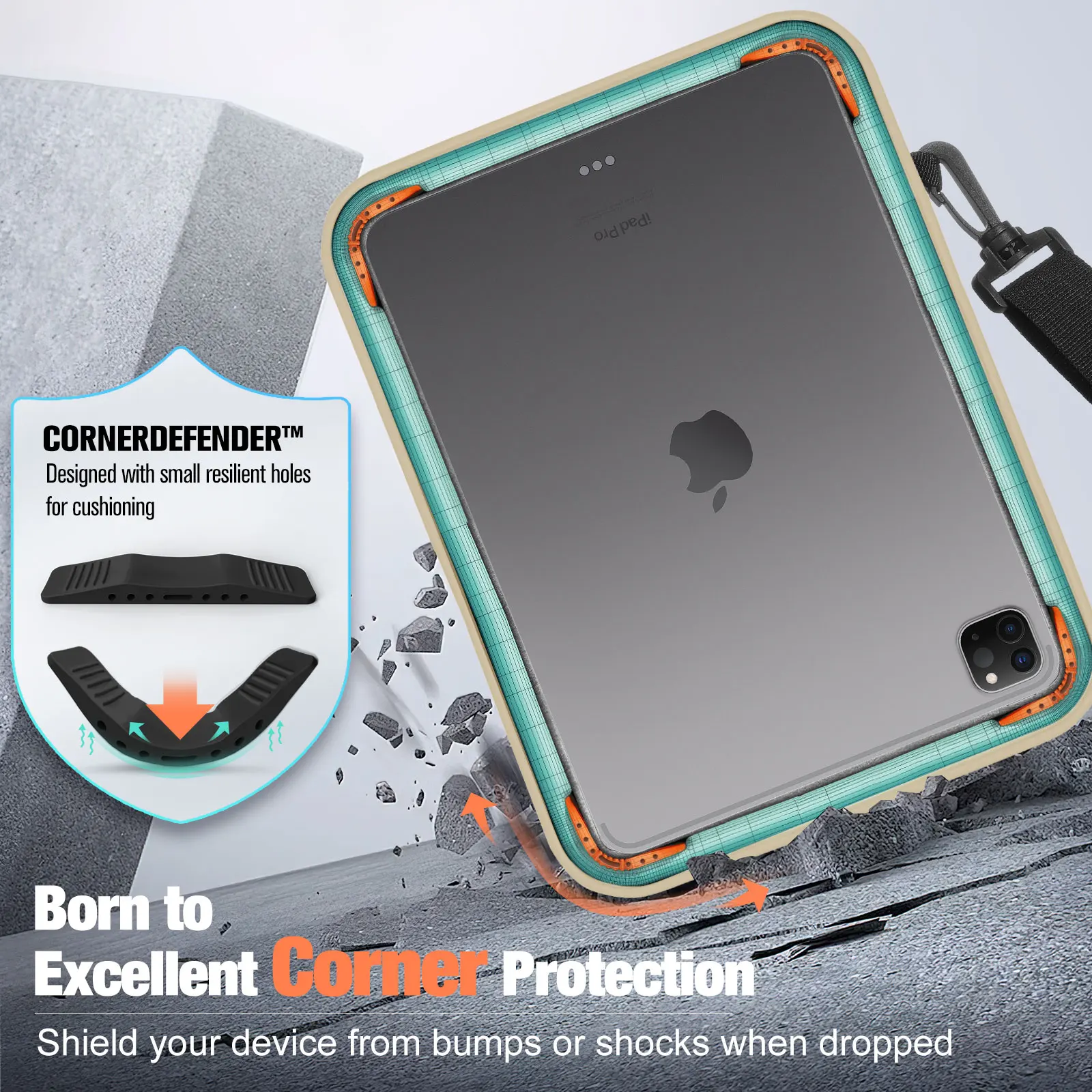 Versatile Tablet Sleeve Bag with Shoulder Strap and Headphone Port, Fits 9-11 Inch Devices