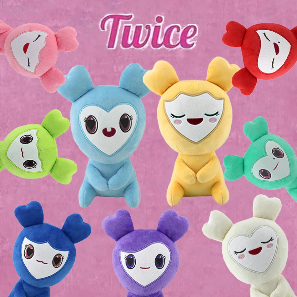 사랑스러운 봉제 인형, 한국 슈퍼 스타 봉제 장난감, 만화 동물, TWICE 모모 인형 베개, 팬 소녀 생일 선물, 25 cm, 로트 당 9 개 