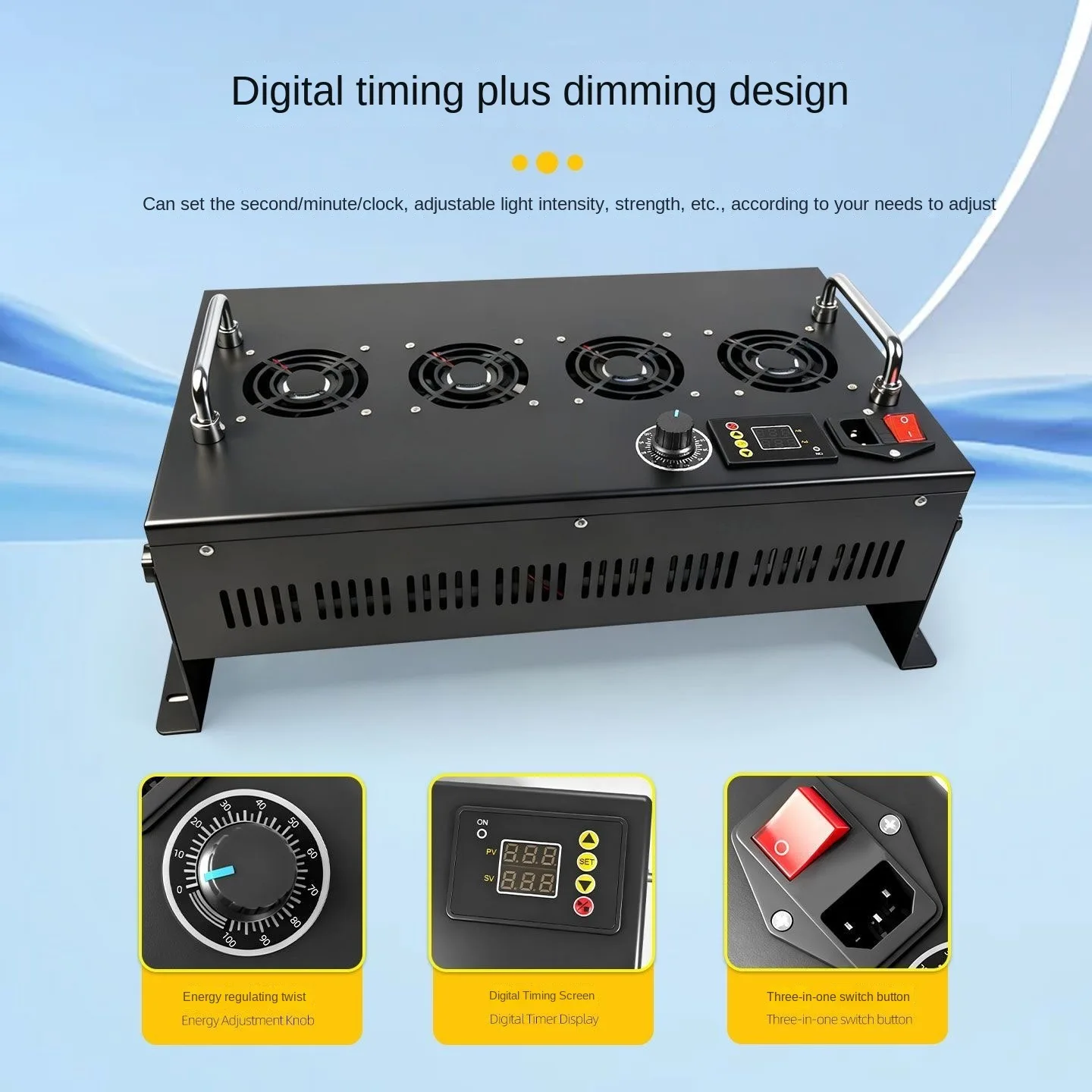 고출력 11000W 365nm395nm 405nm LED 자외선 공랭식 UV 경화 램프 잉크 페인트 그린 오일 인쇄 실크 스크린 경화