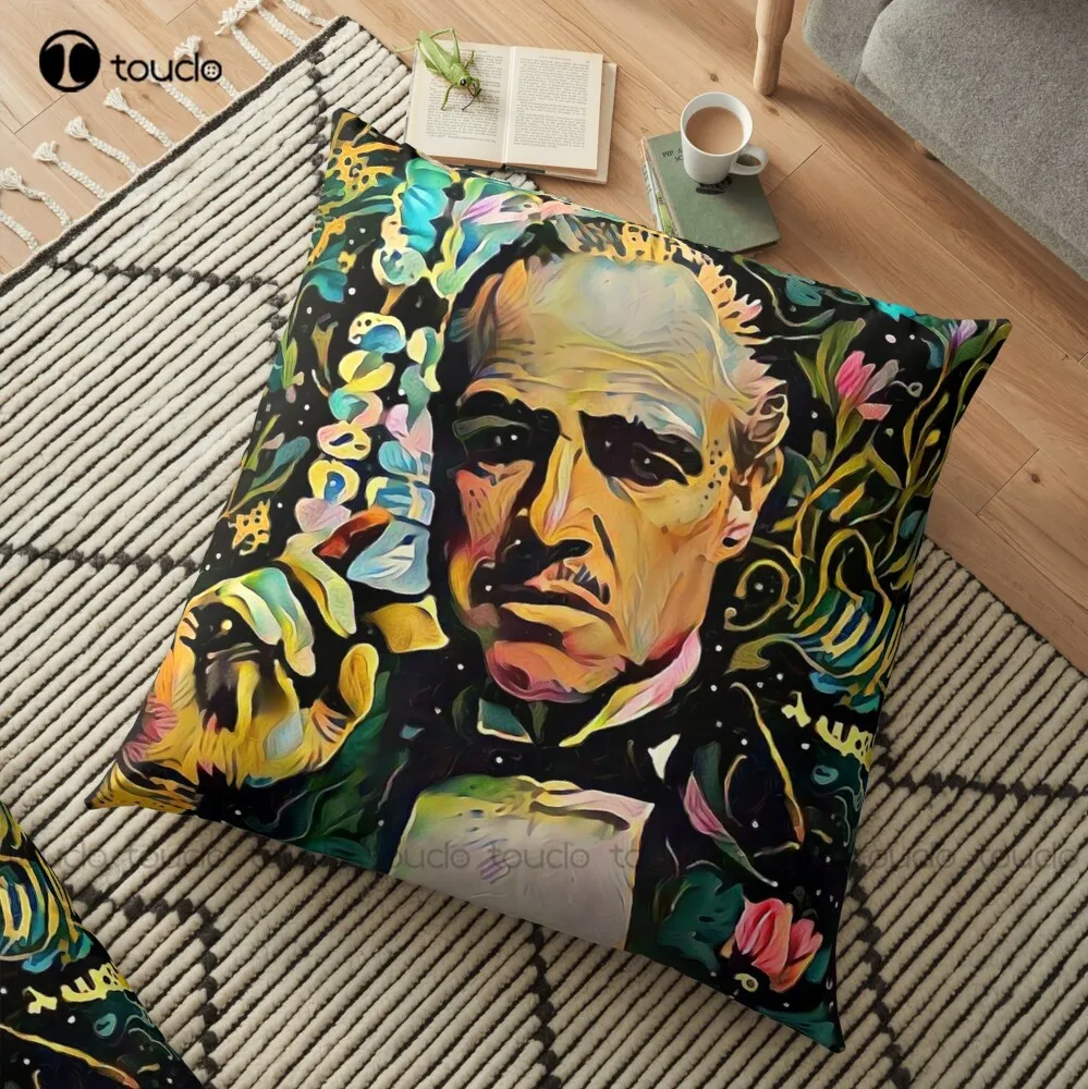 

Abstract Of Godfather Throw Pillow Throw Pillowcase Polyester Linen Printed Zip Decor Pillow Case Home Hotel Fashion Bedroom