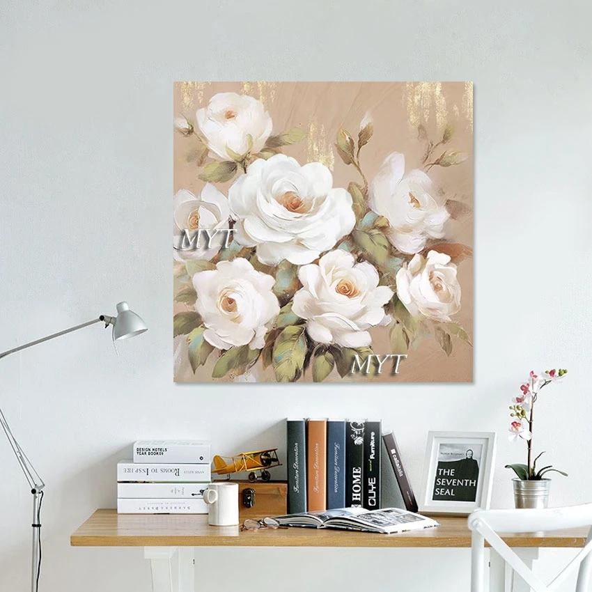 

Картины маслом ручной росписи, современные настенные украшения для гостиной, на холсте, Декор для дома без рамки