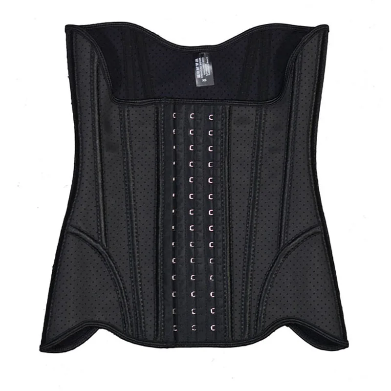 11 inch Latex Waist Trainer 18 Spiral Steel Boned Breathable Underbust Corsets and Bustiers Body Shaper Faja for Women Plus Size