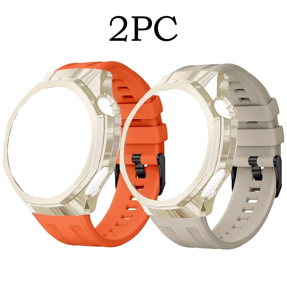 Lightweight Silicone TPU Strap and Protective Case 2-in-1 Replacement Band