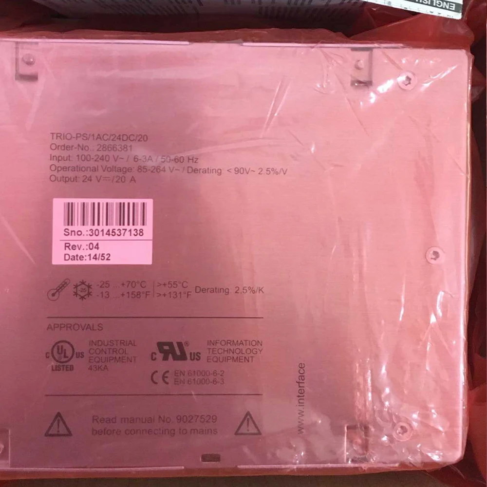 2866381 For Phoenix Power Supply TRIO-PS/1AC/24DC/20 4 2866381 For Phoenix Power Supply TRIO-PS/1AC/24DC/20 - Image 2