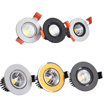 각도 조절 가능한 COB 천장 램프 스포트라이트, 회전 AC85-240VDimmable 리세스형 LED 다운라이트, 3W, 5W, 7W, 9W, 12W, 15W, 18W