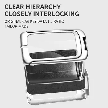 Custodia per chiave a distanza per auto in pelle metallica Shell per Mazda 3 Alexa CX30 CX-30 CX-5 CX5 CX-3 CX3 CX8 CX-8 CX-9 CX9 custodia protettiva Fob Bag - Custodia per chiave a distanza per auto in pelle metallica Shell per Mazda 3 Alexa