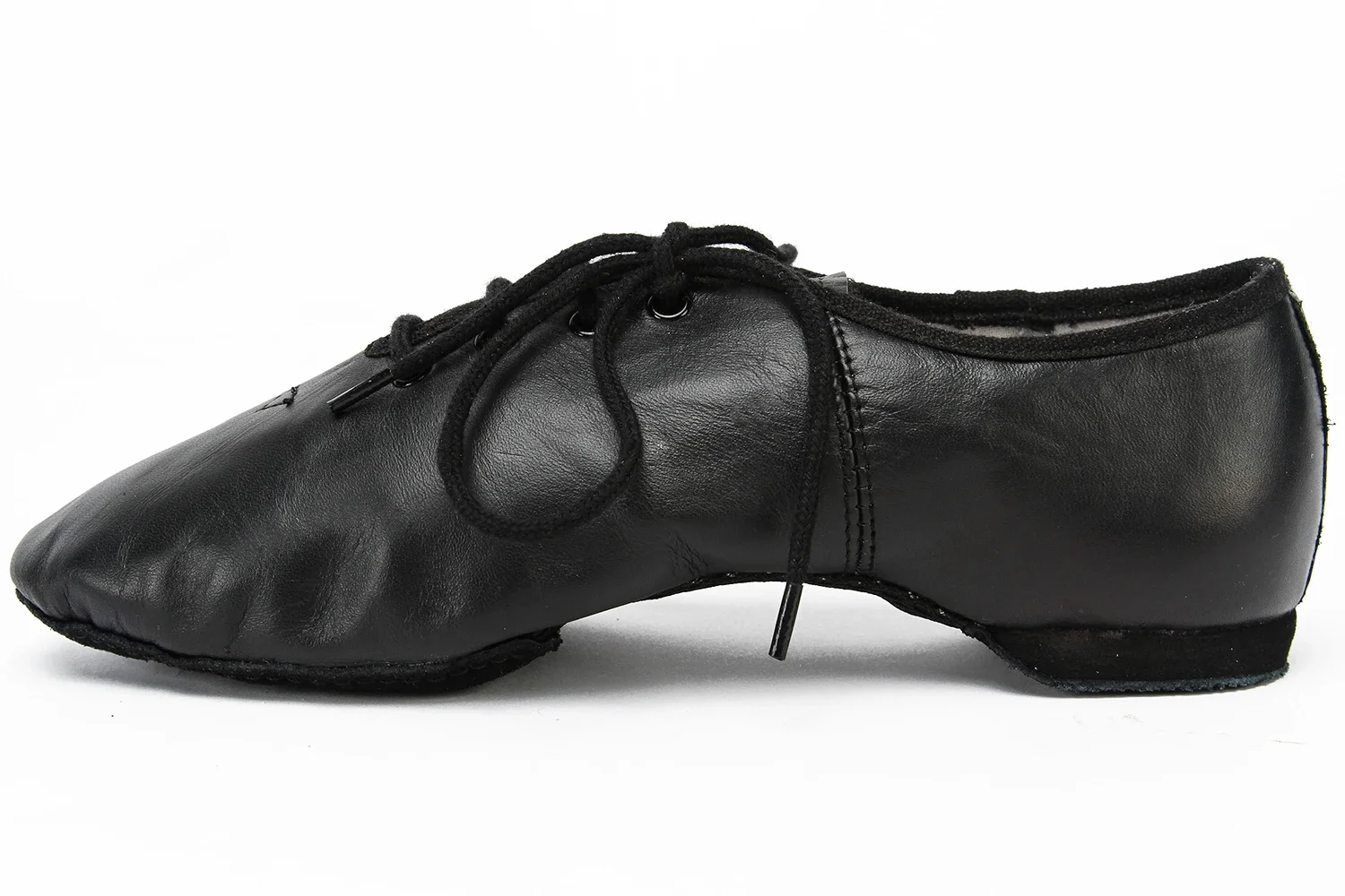 Clearance Professional Cowhide Jazz Dance Shoes For Men Tan Black White Breath Dancing Sneakers Hip Hop Shoes Woman Dancing Shoe 4