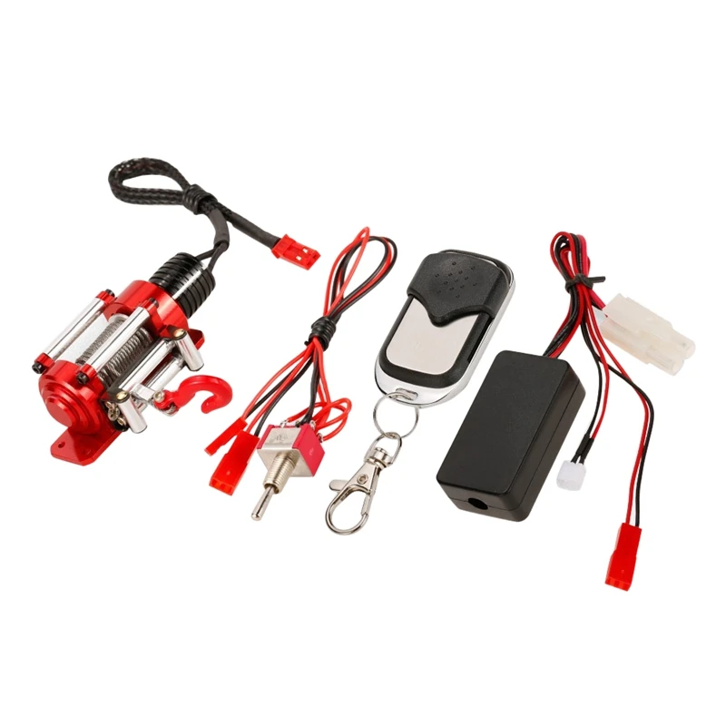 1/10 Metal Crawler Winch Wireless Remote Controller Receiver For 1/10 RC Crawler Truck Axial RC4WD rc crawler winch