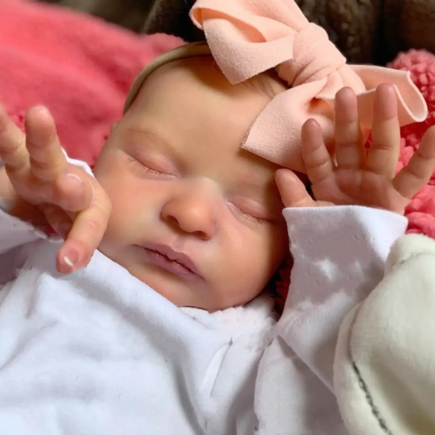 BZDOLL Realistic 50cm Soft Silicone Asleep Cute Reborn Baby Doll With 3D-painting Skin, Alive 20inch Newborn Bebe Birthday Gift 3
