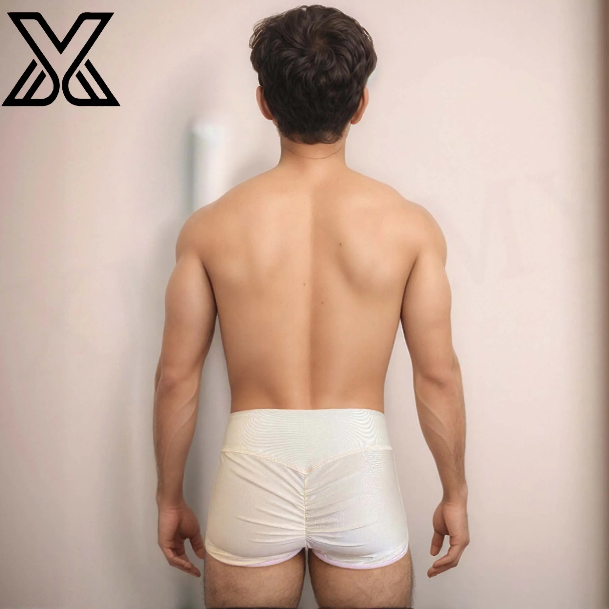 XMJXMY Men's hip lifting beach pants, swimming trunks, underwear, men's mid waist hip lifting shapewear 5