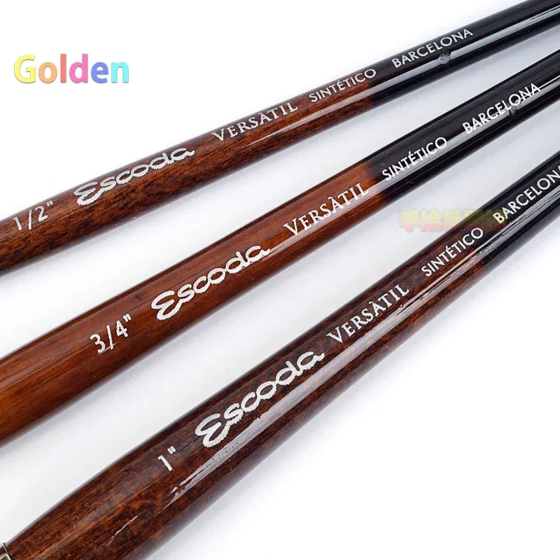 Escoda 다목적 1543 플랫 헤드 수채화 브러시, 인공 세이블 헤어, 색 혼합, 음영 및 넓은 영역 커버용