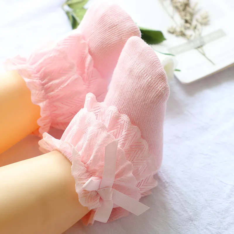 

носки детские Children Socks Spring New Bow Tie Baby Lace Socks Girl Princess Socks Baby Socks Birthday Gift Girl Socks носки