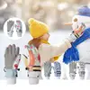 Ski Gloves For Kids Anti-Slip Insulated Winter Gloves Padded Warm Winter Gear Waterproof Thickened Gloved Padded For Skiing 1