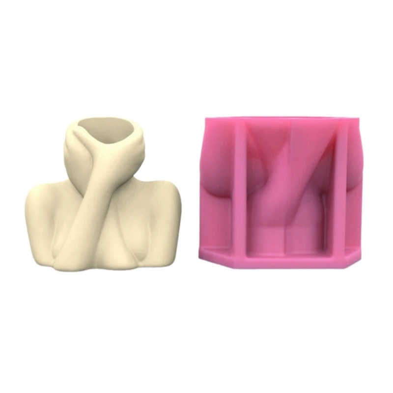 

Портретная форма для цветочного горшка в форме человека, силиконовые формы для суккулентов, кашпо, формы для эпоксидной смолы,