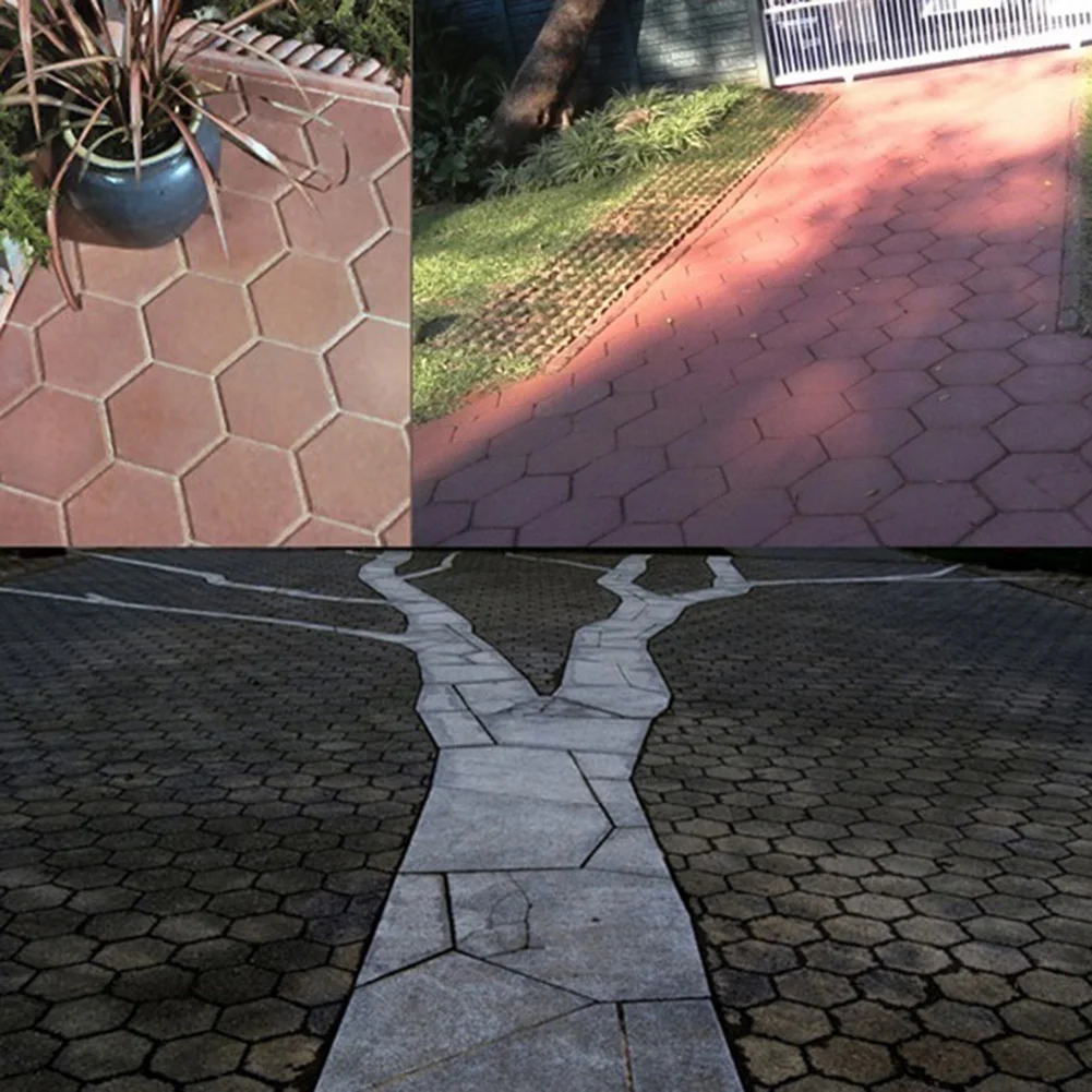 7 Grid Path Stone Mould Paving Concrete Stepping Stone Molds for Home Garden Yard Stone Road Concrete Molds