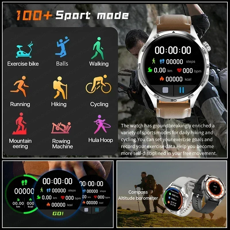 2025 GT5 PRO Smart Watch Men For HUAWEI Watch 5 Pro AMOLED HD Screen Bluetooth Call GPS Trajectory NFC Compass SmartWatches New 5