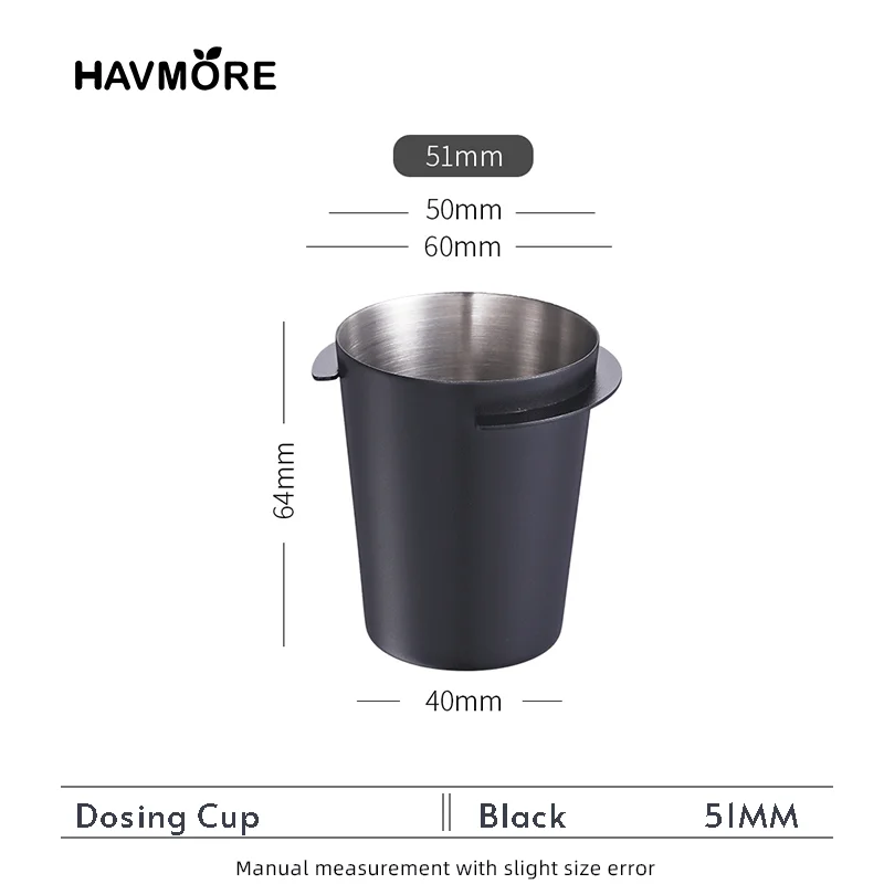 Stainless Steel Coffee Dosing Cup – Wear-Resistant Espresso Accessory