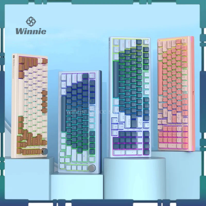 

Fg75 Fg98 Mechanical Keyboard 75keys Three Mode 2.4g Wireless Bluetooth Gaming Keyboard Rgb Backlight Hot Swap Office Keyboard