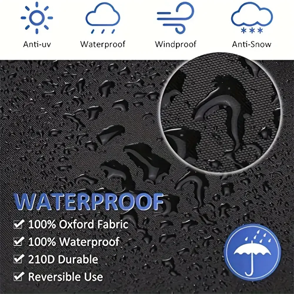 Heavy-Duty Waterproof Patio Chair Cover, UV and Wind Resistant, Durable 210D Oxford Fabric