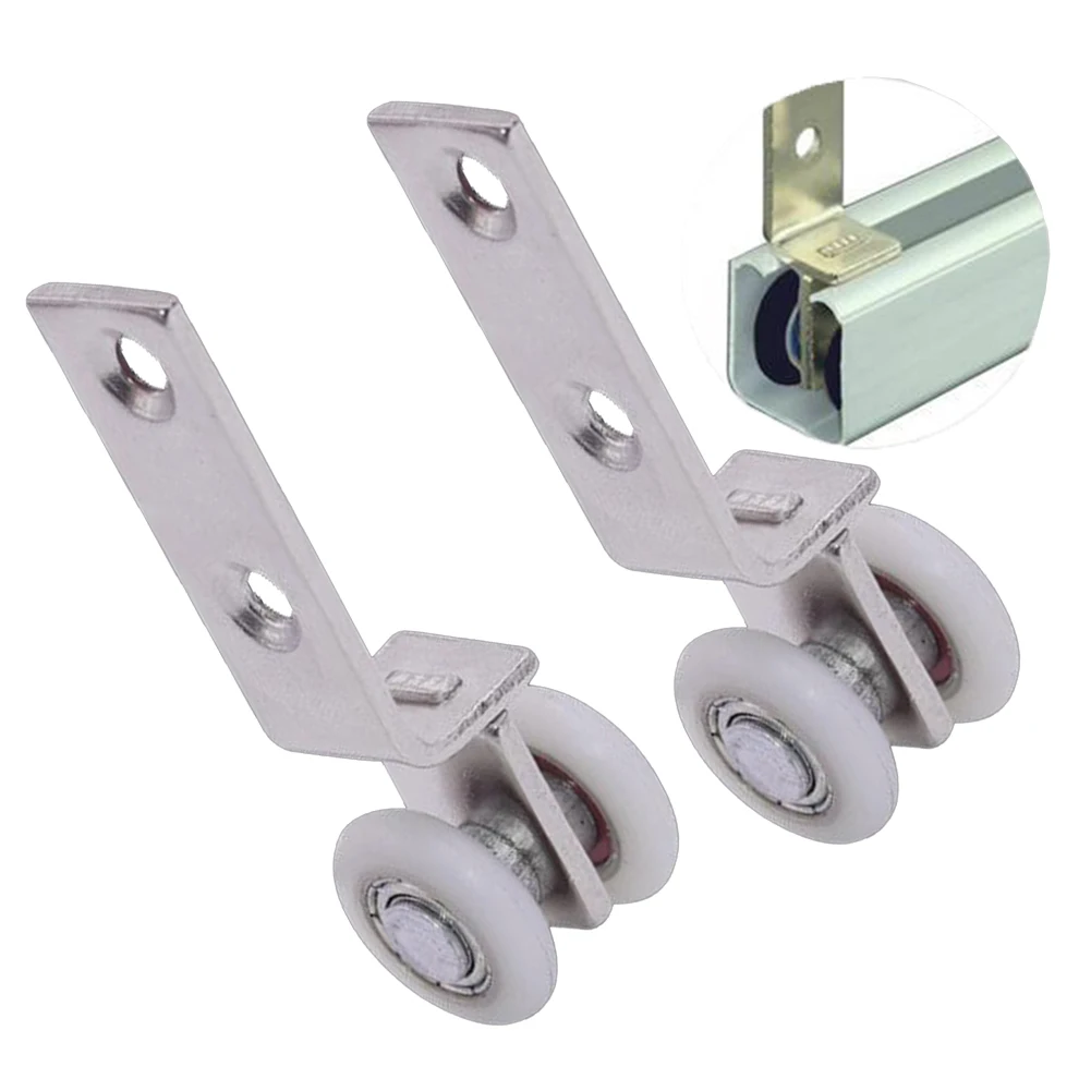 Sliding Door Pulley 2/4pcs Hanging Track Pulley Block For Smooth Silent Bearing Block For Sliding Door Cabinets Window