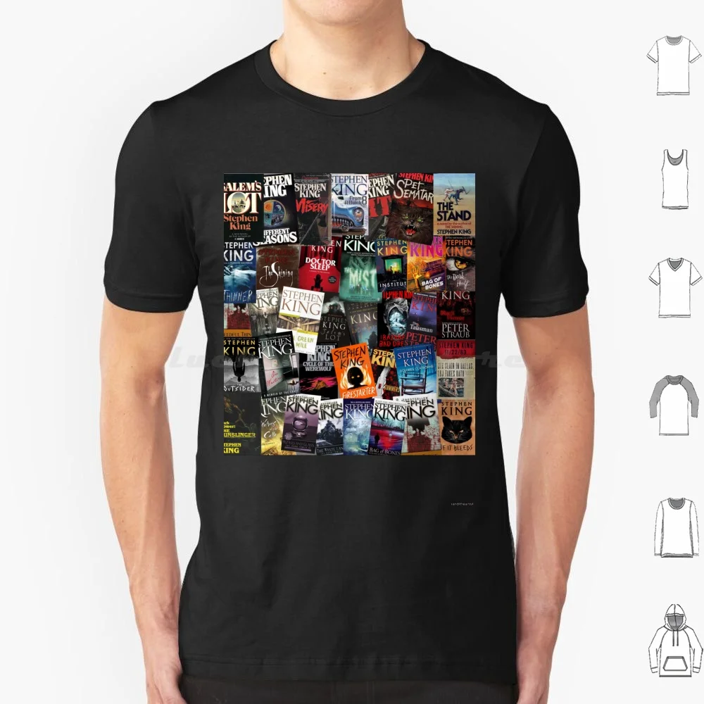 Stephen King Book Covers , Horror Bookworm T Shirt Cotton Uomo Donna Stampa Fai Da Te Stephen King Book Covers Stephen King Horror