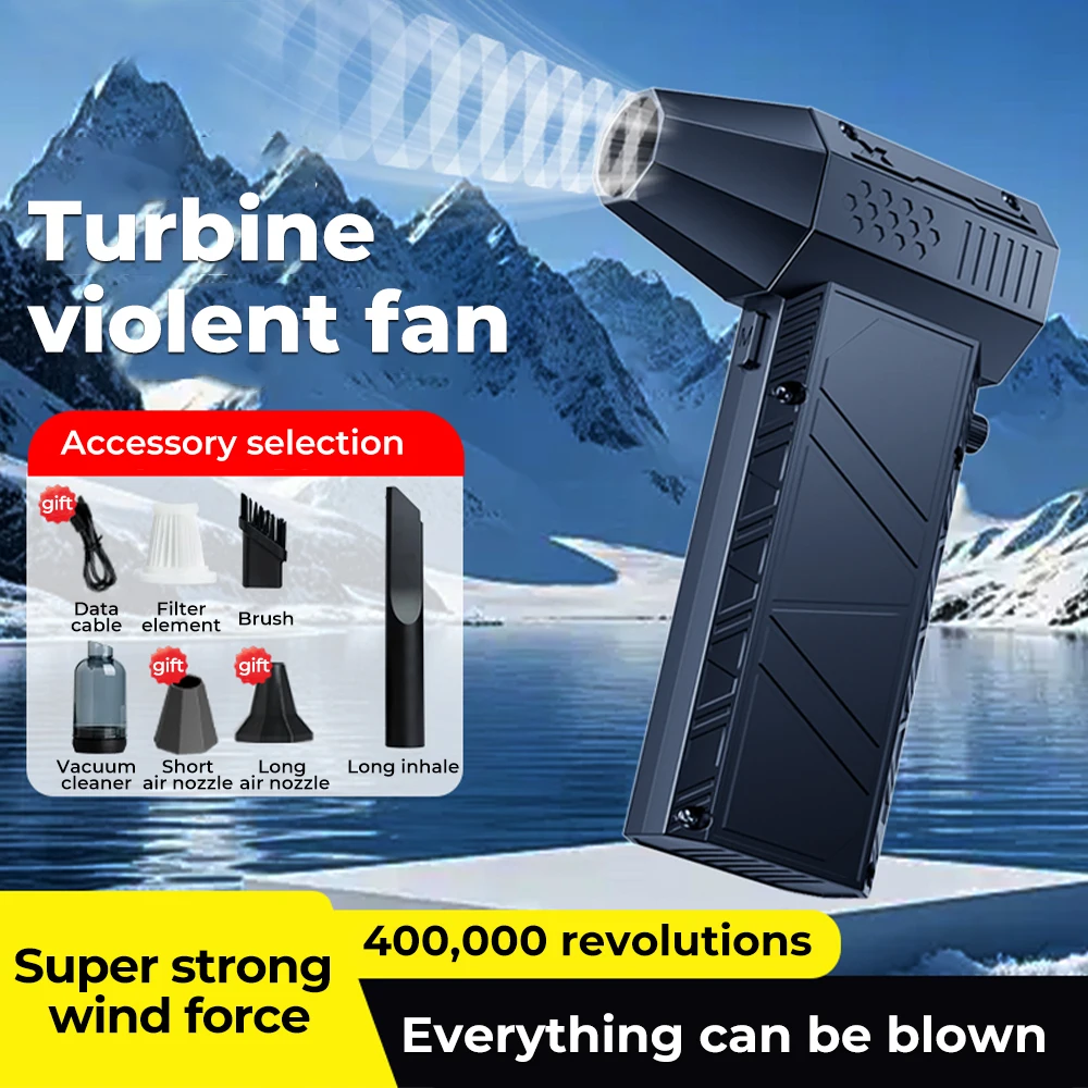 400000RPM X6/X9pro Violent Fan Blower Vacuum Dust Cleaner Type-C Charging Strong Winds 53m/s Brushless Turbo Jet Blower air blower vacuum,air blower,dust blower,handheld blower
