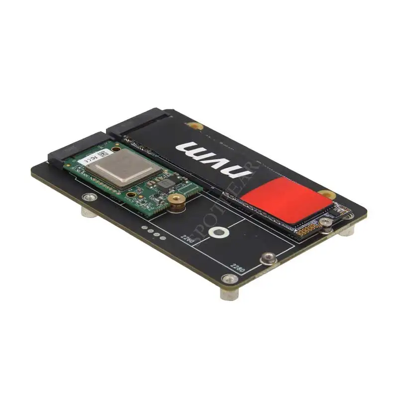 라즈베리 파이 5 X1005 PCIe to M.2 NVMe 듀얼 SSD 어댑터 보드, HAT 파이 5 더블 2230, 2242, 2260/2280