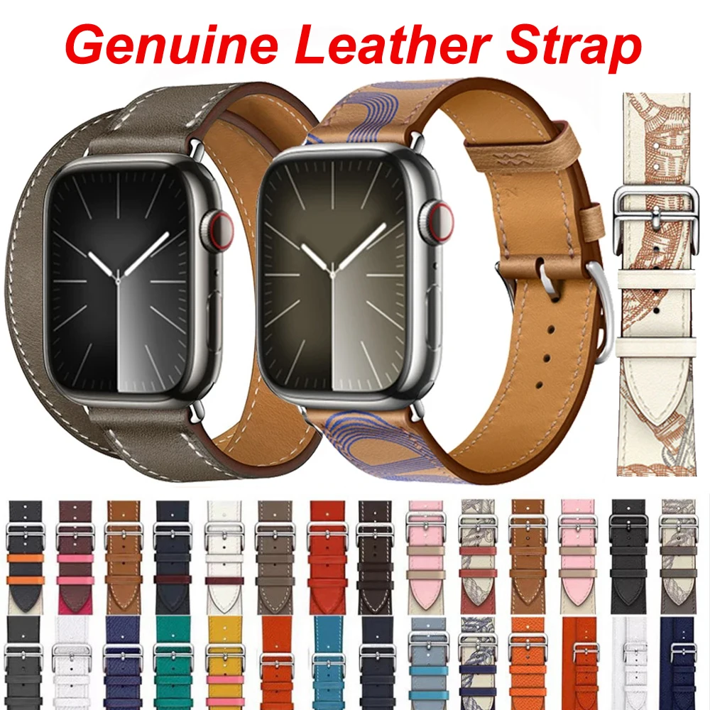 애플 워치 밴드용  가죽 투어 스트랩, 41mm, 45mm, 40mm, 44mm, 49mm 팔찌 루프, 애플 워치 울트라 49mm, 6, 7, 8, 9