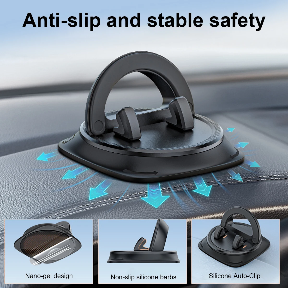 حامل هاتف السيارة 360 ° حامل هاتف محمول قابل للدور...