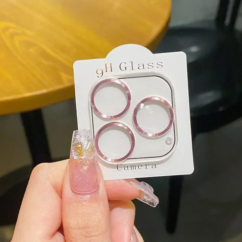 Premium Camera Lens Protector with Metal Ring and Tempered Glass - Full Coverage Lens Shield