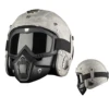 Casque moto Femme Vintage avec Miroir Ouvert pour Homme et Femme