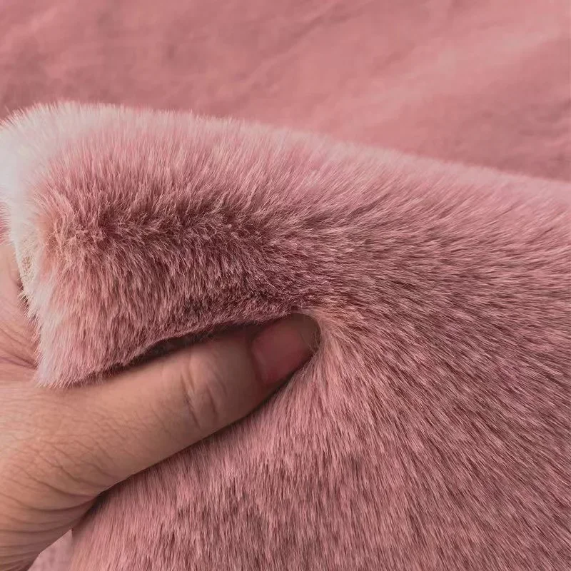 Rugs for Living Room Large Soft Imitation Rabbit Fur Bedroom Rugs Non Slip Kids Bedside Floor Carpet Pink Girl Room Decor Furry 3