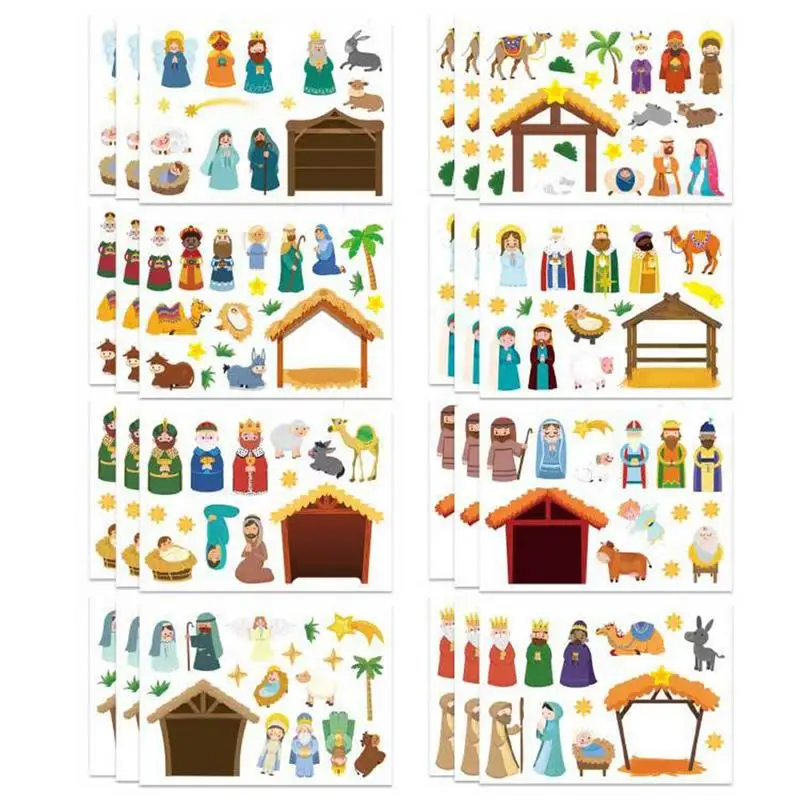 

Christmas Nativity Stickers Christmas Wall Decal Of Nativity Scene Christmas Window Cling Sticker For Party Shop Window Home