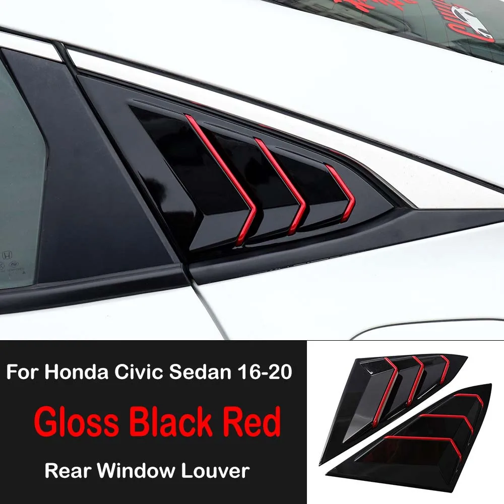 Sleek Rear Side Window Louvers with Carbon Finish