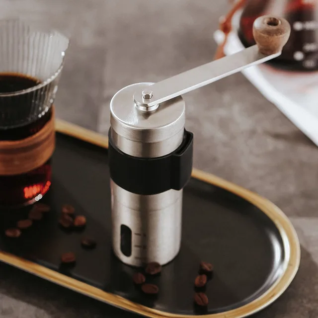 Manual Coffee Grinder Stainless Steel Hand Handmade Coffee Bean Burr Grinders Mill Kitchen Tool Home Grinders Coffee Accessories 4