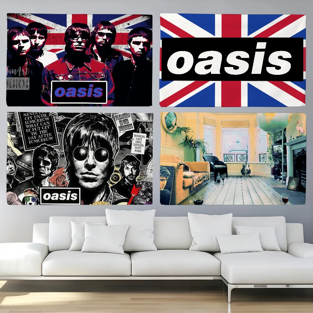 Premium Oasis Rock Band Flag for Indoor & Outdoor Decor