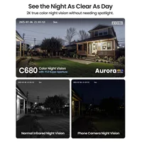 ZOSI C680 3MP caméra de sécurité de fenêtre couleur Vision nocturne 2K caméra de Surveillance WiFi enfichable intérieure pour la sécurité de la maison 2