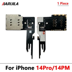 Dual SIM Card Tray Reader Flex Cable & Slot Holder Adapter Connector (14Pro - 14Pro Max)