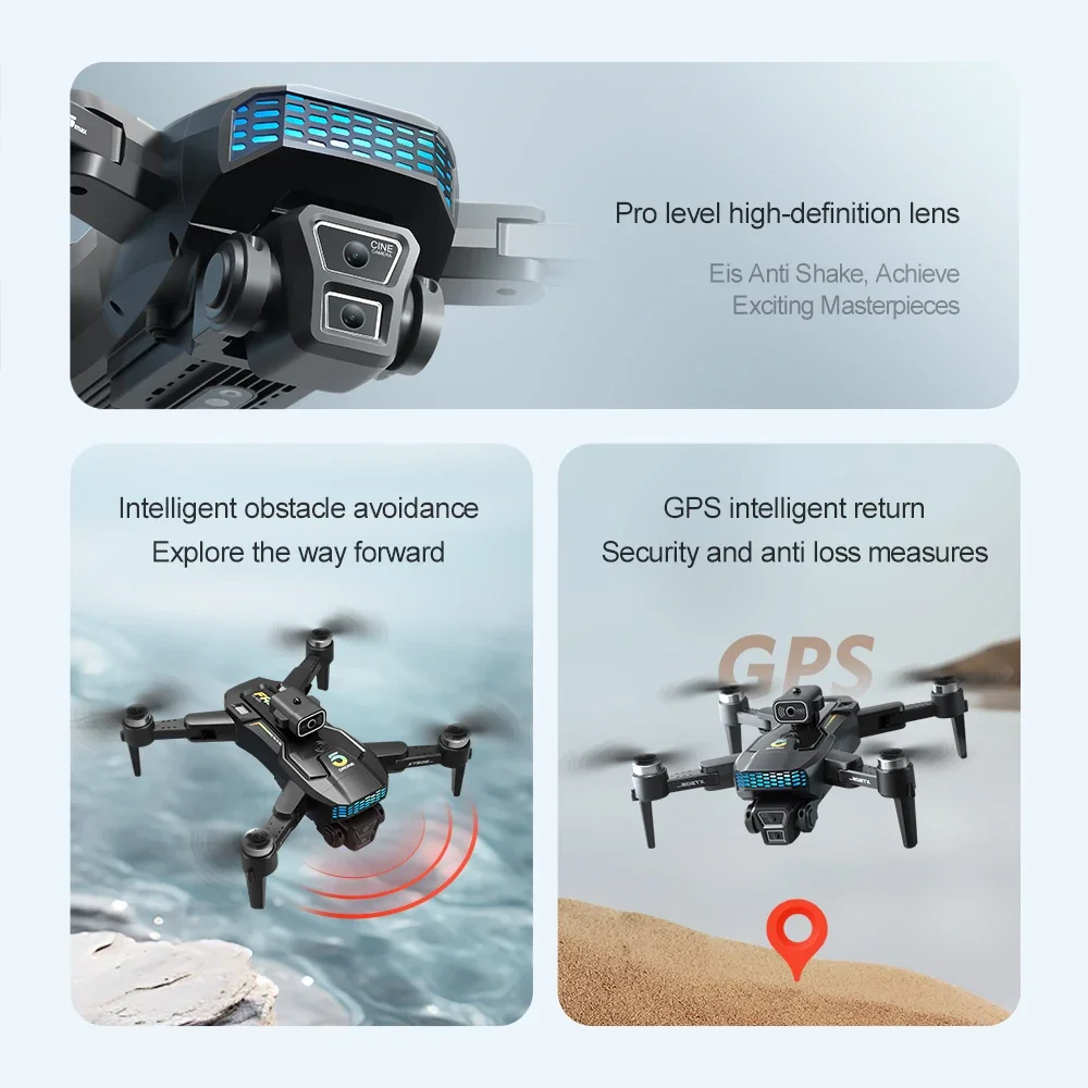 Description Picture 3 of itemGPS Drone 8K HD Camera 3-Axis Gimbal Anti-Shake Aerial Photography Brushless Motor Aircraft Folding 4K Quadcopter 2KM Toys