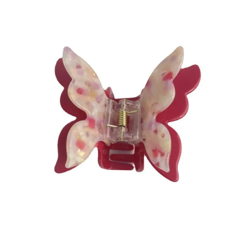 butterflyヘアクリップ② フランスの上級ファッション,8.5cm,ダブルレイヤ,バタフライヘア