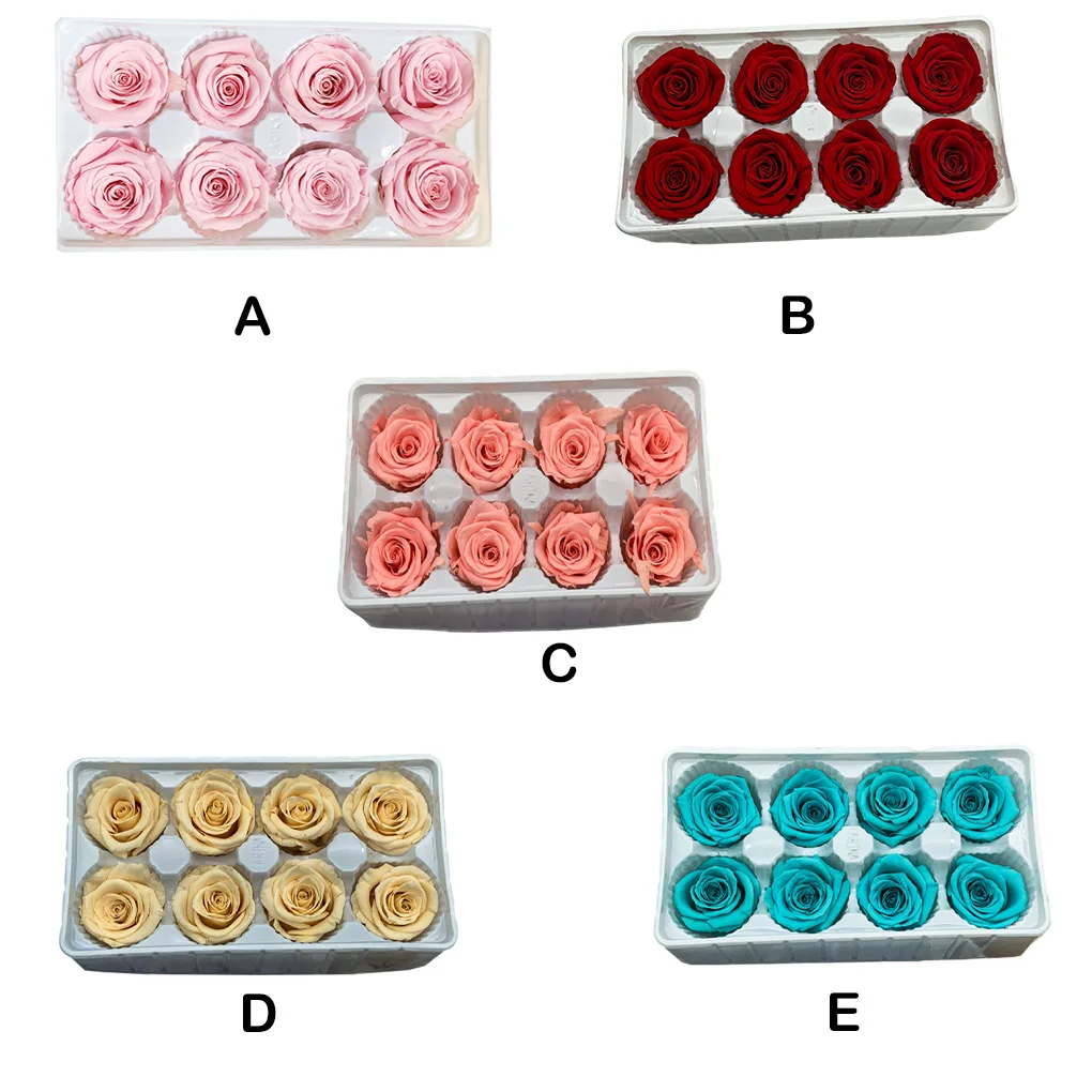 

8 Pieces Preserved Rose Eternal Flower Immortal Birthday Gift Ornaments