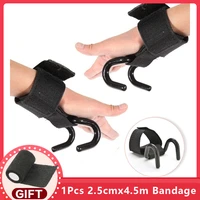 1PC Adjustable Strong Steel Hook Grips Straps Weight Lifting Strength Training Gym Fitness Black Wrist Support Lift Straps 1