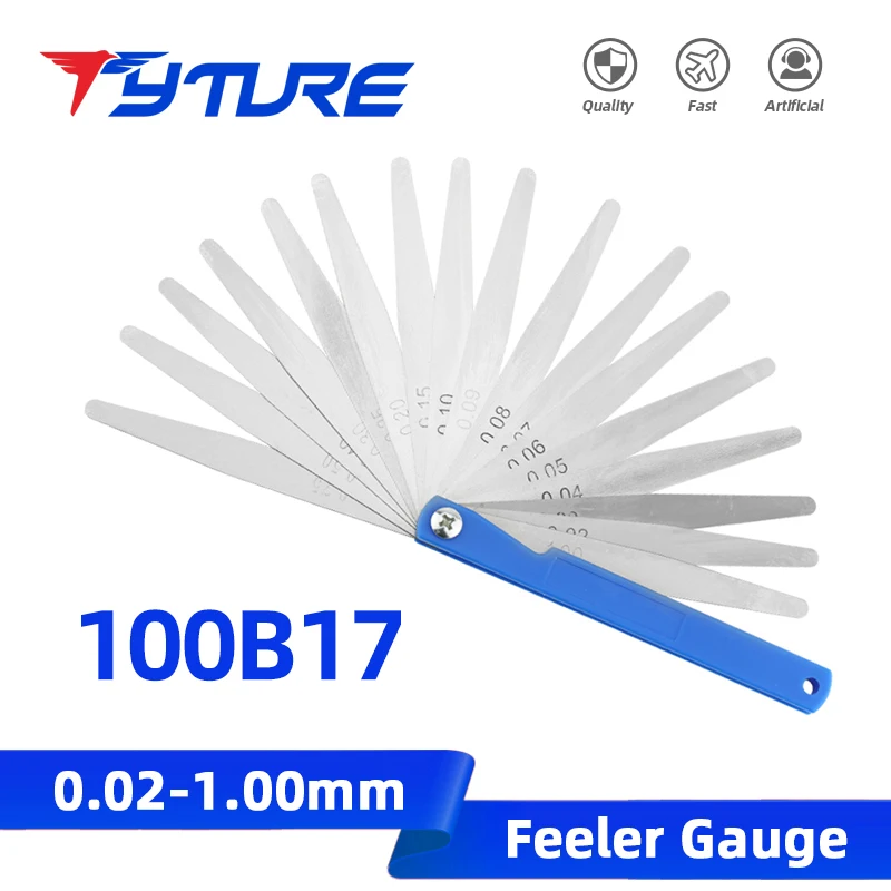 Feeler Gauge Metric Size 0.02-1mm Thickness Gauge Set Valve Foliage Spark Plug Gap Measurement Probe