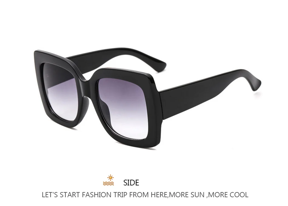 Yoovos Oversized Sunglasses For Women Square Vintage Designer Shades_voghion.com