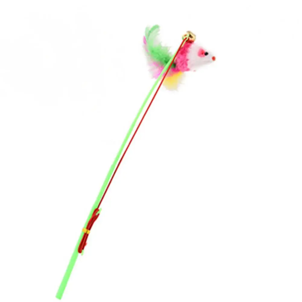 Fishing Rod Type Colorful Mouse Funny Cat Stick Elastic Rope Telescopic Rod Boredom Relief Props Catcher Interactive Toys